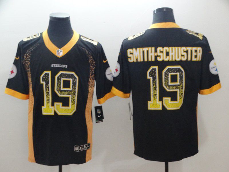 Men Pittsburgh Steelers #19 Smith-schuster Black Nike Drift Fashion Limited NFL Jersey